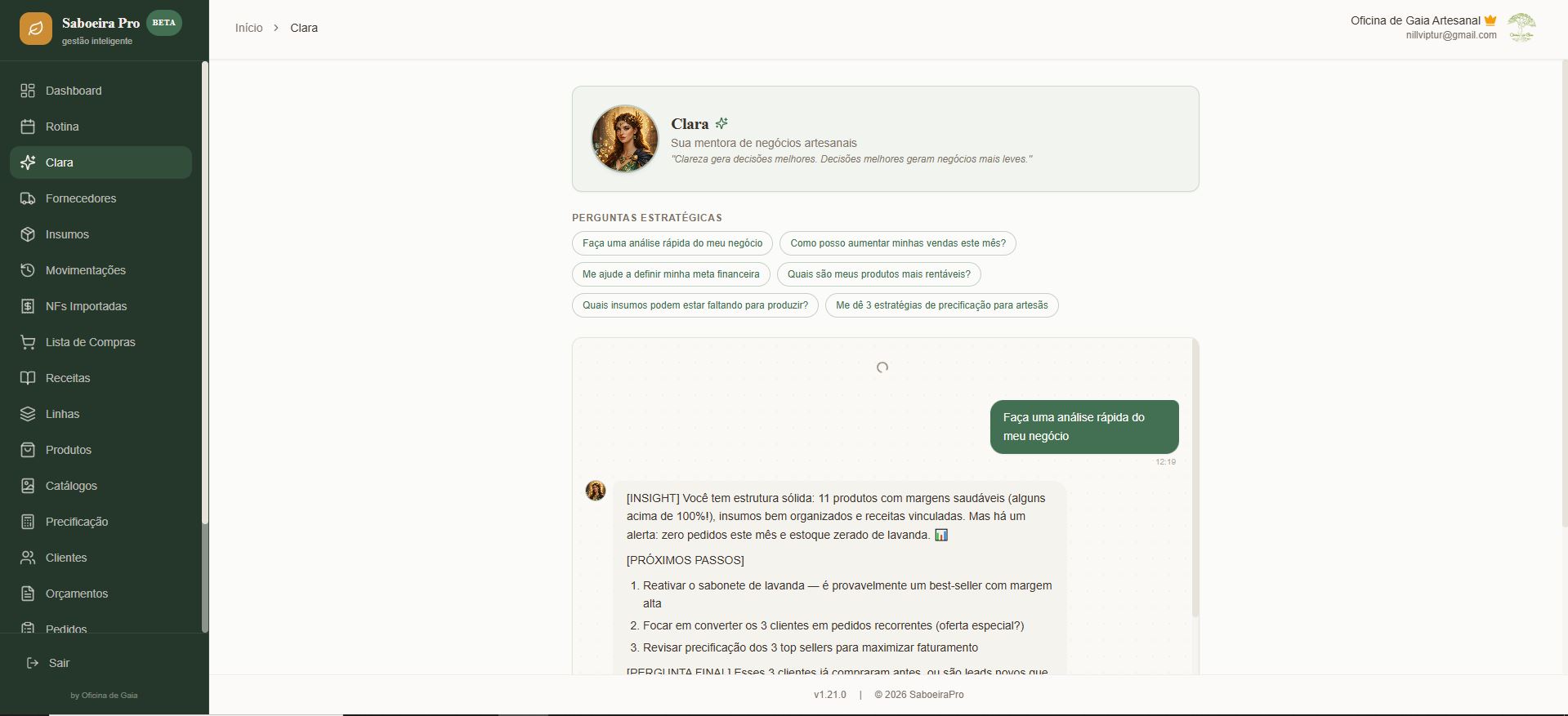 Clara — IA assistente