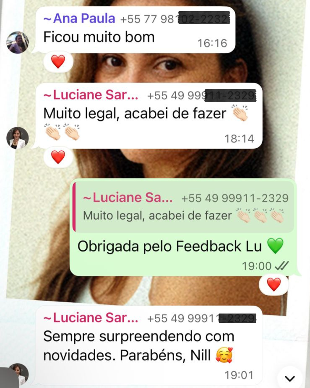 Luciane parabenizando a ideia inovadora do Saboeira PRO