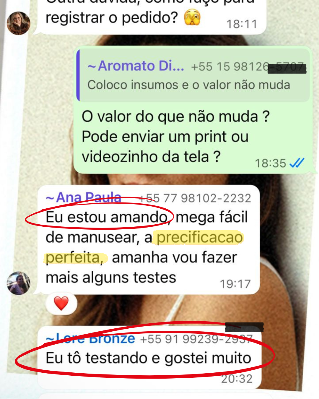 Ana Paula adorando a facilidade e Lore Bronze gostando muito